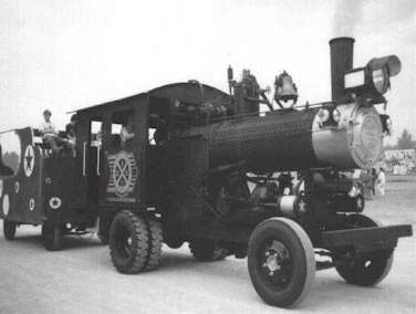 Steam road locomotive